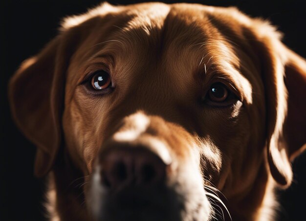 Foto ein roter labrador-retriever-hund