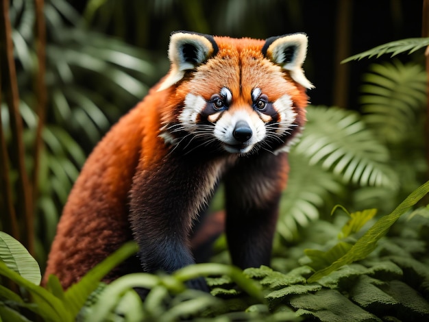 Ein roter Panda im Dschungel