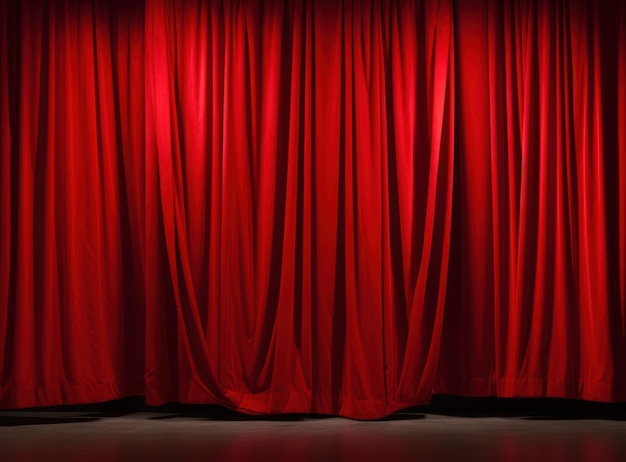Ein roter Vorhang im Theater