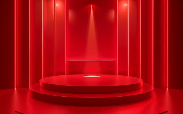 ein roter Wasserbrunnen mit einem roten Hintergrund mit einem Wasserbrunn in ihm