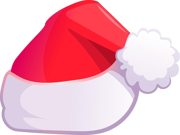 ein roter Weihnachtsmannshut mit einer weißen Wolke im Hintergrund
