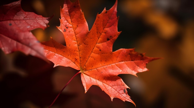 Ein rotes Blatt mit dem Wort Fall darauf