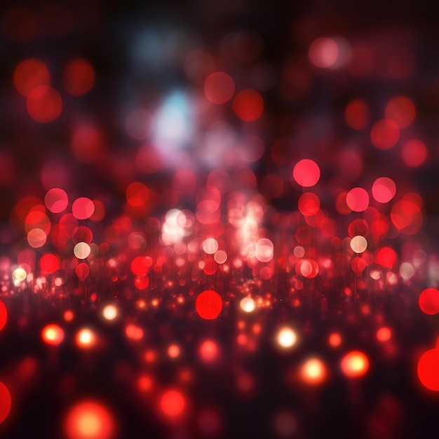 Ein rotes Bokeh mit einem verschwommenen Hintergrund, auf dem „rot“ steht