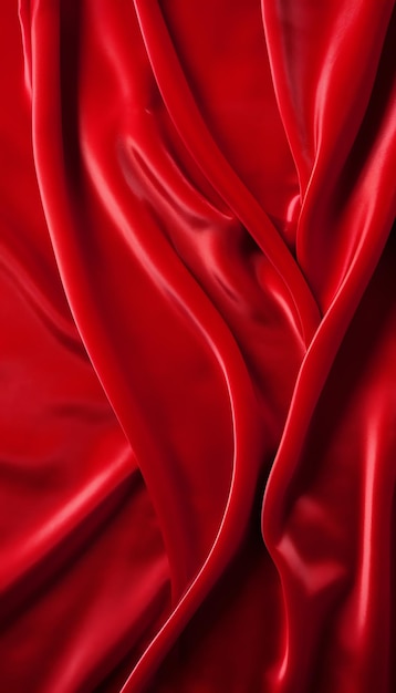 Foto ein rotes gewebe mit falten