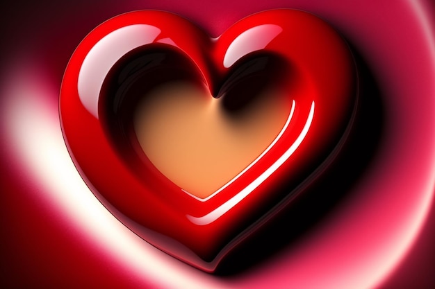 Ein rotes Herz mit dem Wort Liebe darauf