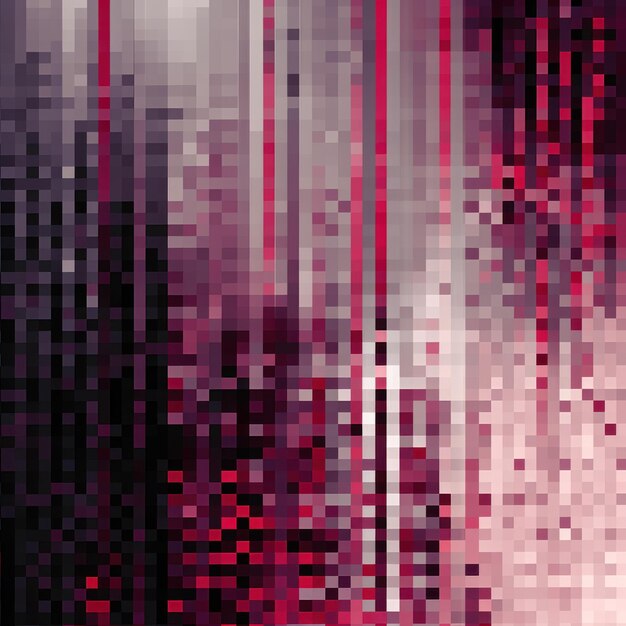 Foto ein rotes und burgundisches pixelmuster kunstwerk im stil der abstraktion kreation gestreifter kompositionen intuitive abstraktion helles magenta und dunkelgraues gitter job id df7a2434a60e4d9ea57312d0358f71ea