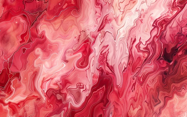 Foto ein rotes und rosa wirbelmuster mit rotem hintergrund, das ai erzeugt