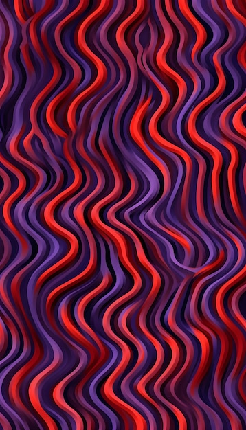 Ein rotes und violettes Wellenmuster