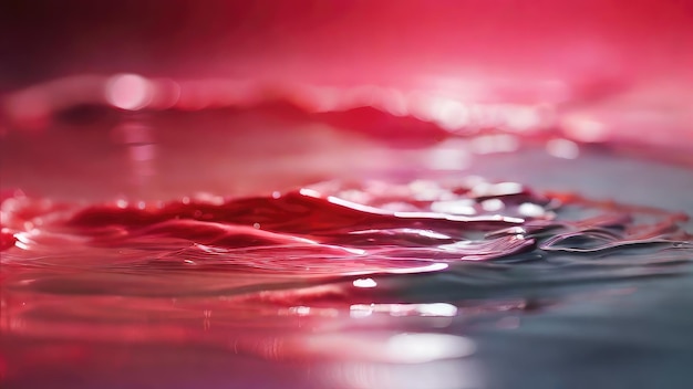 ein rotes Wasser mit einem lila Hintergrund und einem roten und lila Wassertropfen