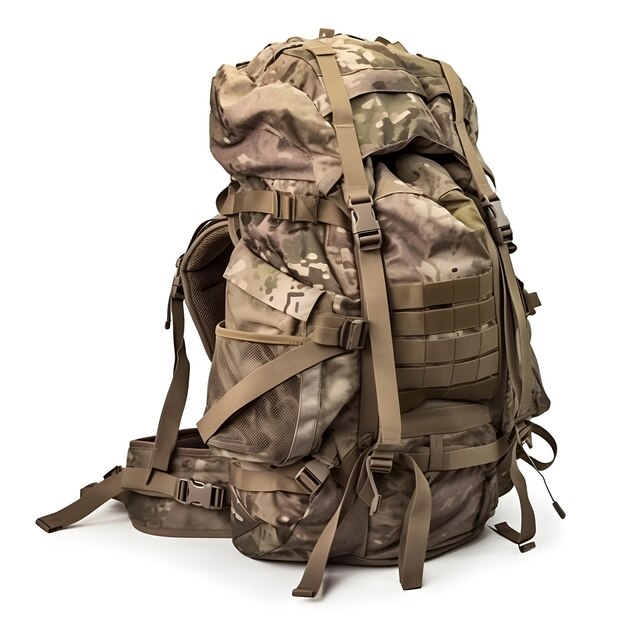 Ein Rucksack mit dem Wort Armee darauf