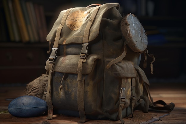 Foto ein rucksack mit dem wort fallout 4 darauf