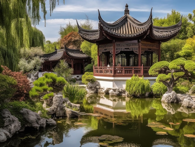 ein ruhiger chinesischer Garten
