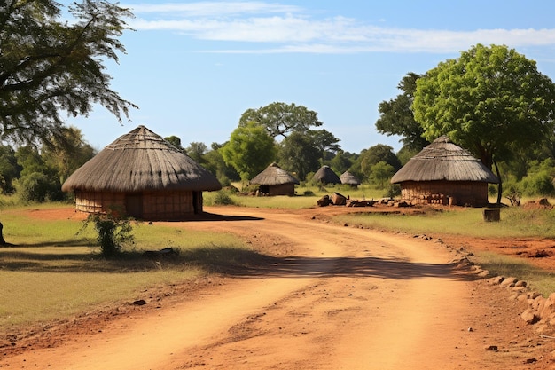 Ein ruhiges afrikanisches Dorf