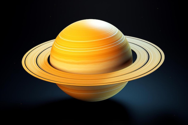 Foto ein saturn-planet mit einem ring um ihn herum