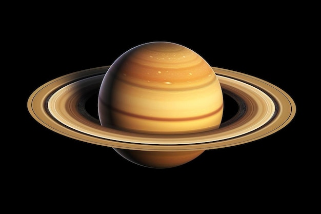 Foto ein saturnplanet mit einem ring um ihn herum