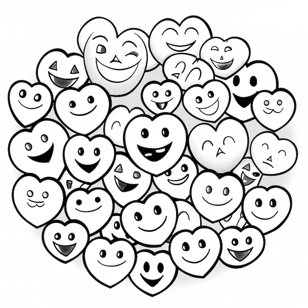 ein Satz von Emoji-Gesichtern