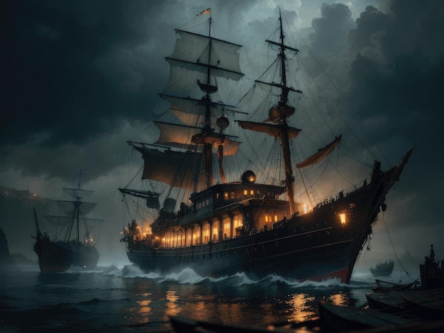 Ein Schiff im Sturm