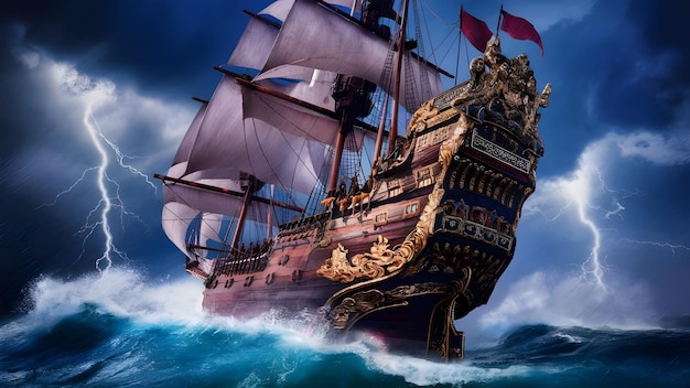 ein Schiff mit einem Segel am Boden und dem Titel das Schiff am Boden