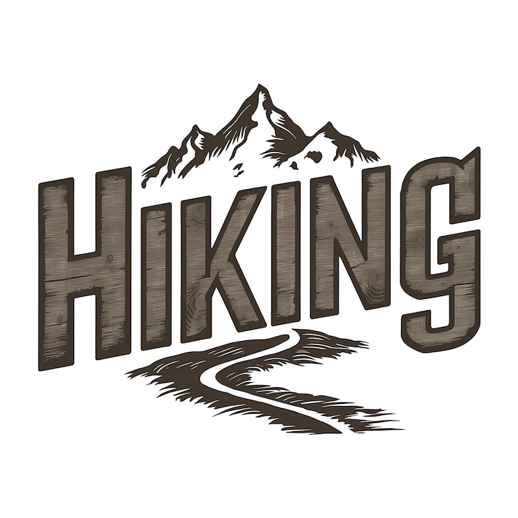 Foto ein schild mit dem satz hiking