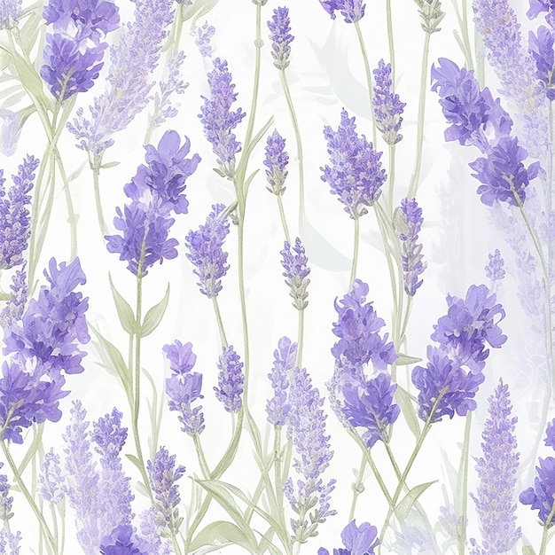 Foto ein schillerndes blumenwandpapier aus lavendel und himmelsblau mit einem komplizierten weißen und lila muster