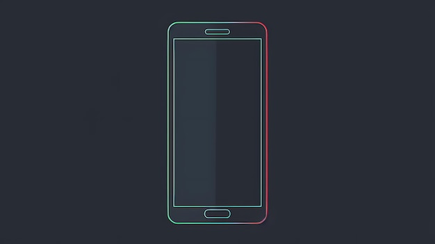 Ein schlankes und stilvolles Smartphone mit einem leeren Bildschirm, perfekt für die Präsentation Ihrer App oder Website