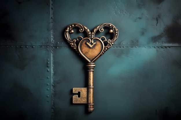 Ein Schlüssel- und Schloss-Symbol, das darstellt, wie Freunde den Schlüssel zu einander halten.