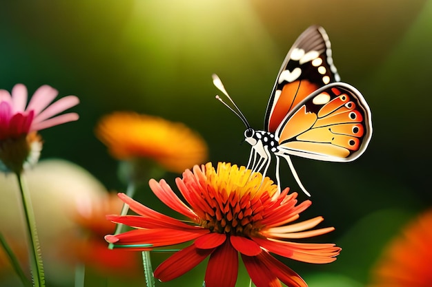Ein Schmetterling auf einer Blume