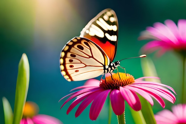 Ein Schmetterling auf einer Blume