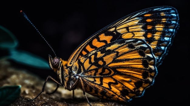 Ein Schmetterling ruht auf einem Felsen, auf dem das Wort „Schmetterling“ steht.