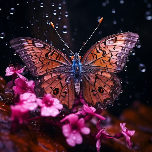 ein Schmetterling sitzt auf einer Blume