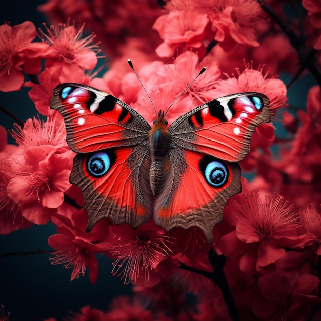 ein Schmetterling sitzt auf einer Blume