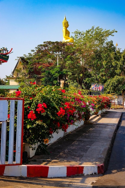 Ein schöner Panoramablick auf die Stadt Nong Khai in Thailand