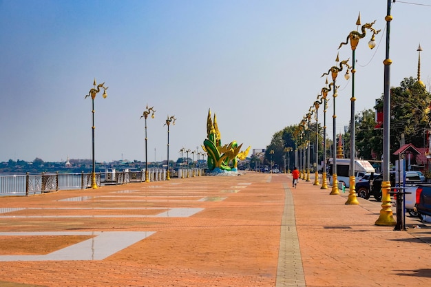 Ein schöner Panoramablick auf die Stadt Nong Khai in Thailand