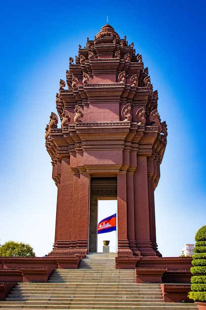 Ein schöner Panoramablick auf die Stadt Phnom Penh in Kambodscha