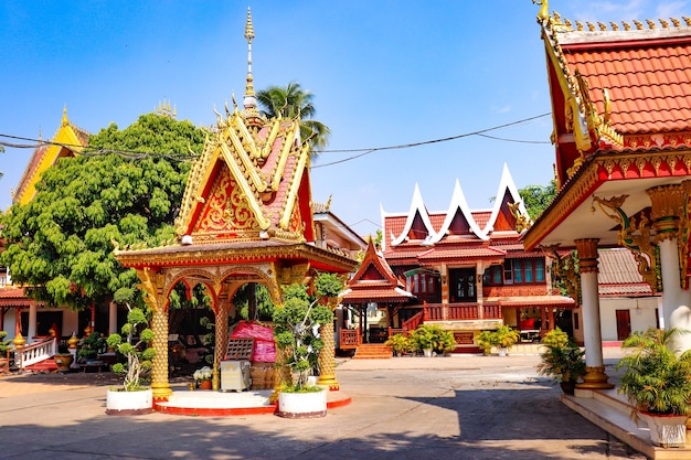 Ein schöner Panoramablick auf die Stadt Vientiane in Laos