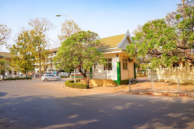 Ein schöner Panoramablick auf die Stadt Vientiane in Laos