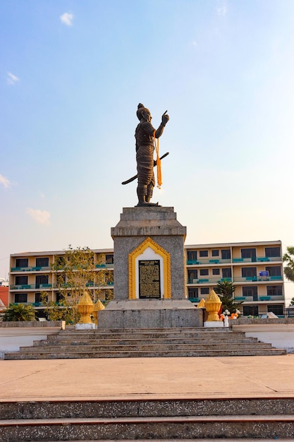 Ein schöner Panoramablick auf die Stadt Vientiane in Laos