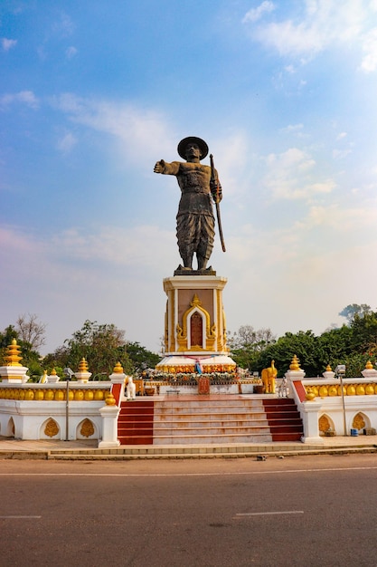 Ein schöner Panoramablick auf die Stadt Vientiane in Laos