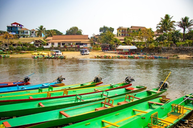 Ein schöner Panoramablick auf die Stadt Vientiane in Laos