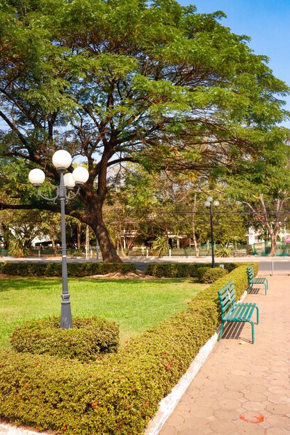 Foto ein schöner panoramablick auf die stadt vientiane in laos