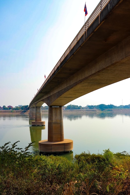 Ein schöner Panoramablick auf die Stadt Vientiane in Laos