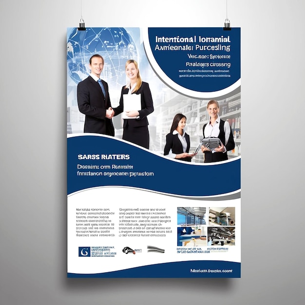 Ein schönes Design für einen Flyer für eine Firma, die sich auf internationale Einkäufe spezialisiert hat
