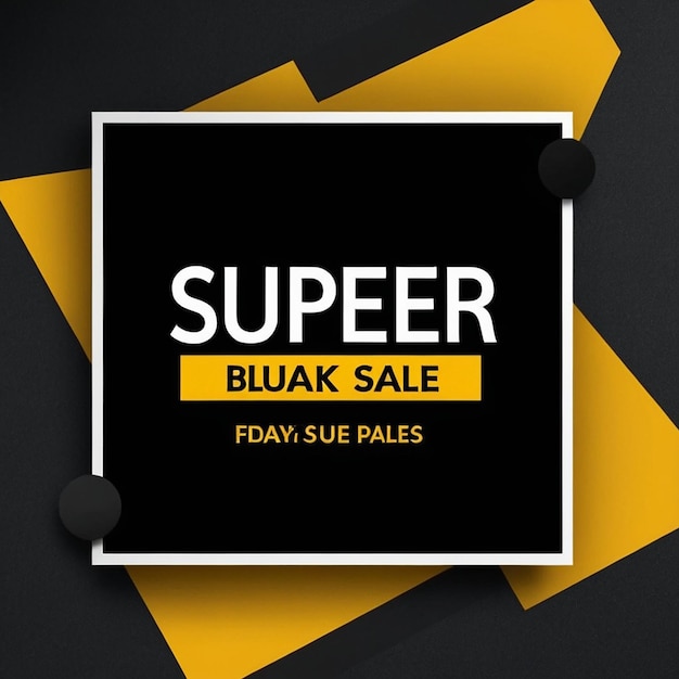 Ein schwarz-gelbes Schild mit der Aufschrift Super Sale