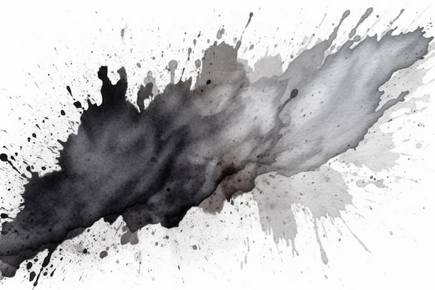 Ein schwarz-grauer Aquarellhintergrund mit einem Farbspritzer.