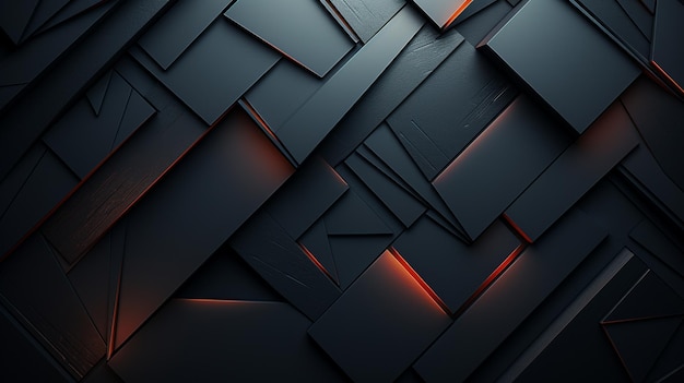 Ein schwarz-orange geometrischer abstrakter Hintergrund