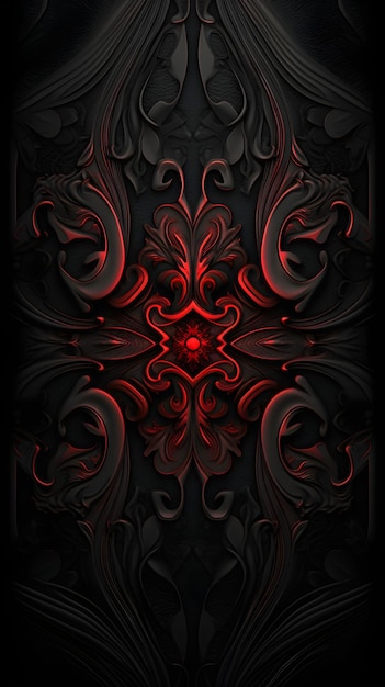 Ein schwarz-rot gemusterter Hintergrund fürs Handy