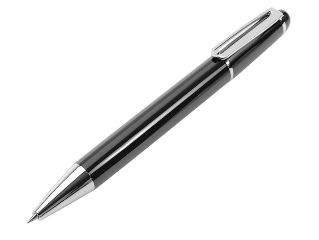 ein schwarz-silberfarbener Stift