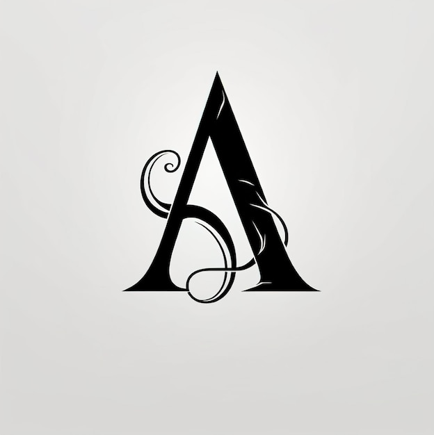 Foto ein schwarz-silberner buchstabe „a“ und ein symbol mit der aufschrift „a“.