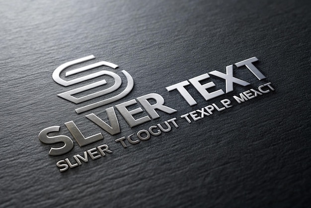 ein schwarz-silbernes Logo für Silber, Silber und Silber