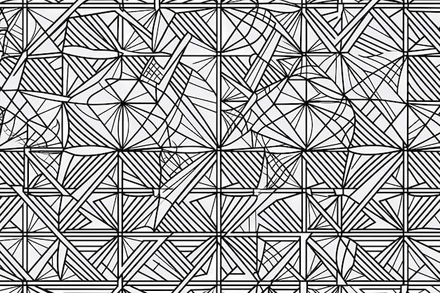 Ein Schwarz-Weiß-Bild eines abstrakten geometrischen Musters.